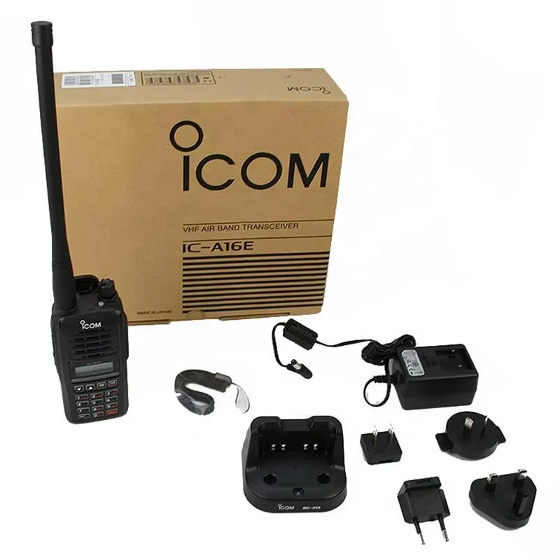

VHF Air Band Icom IC-A16e Handheld Two Way Radio Walkie Talkie Communication Aviation Radio for Plane