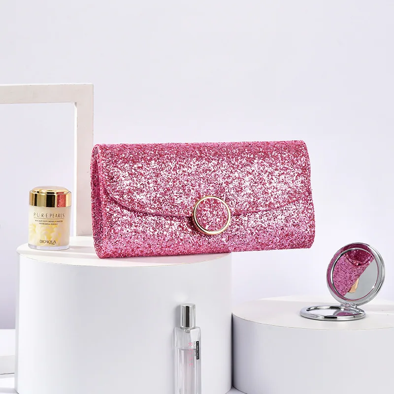 Korean Version of Simple Dinner Bag, Fashionable Light Luxury Diamond-Encrusted Shoulder Bag, Evening Dress Banquet Bag