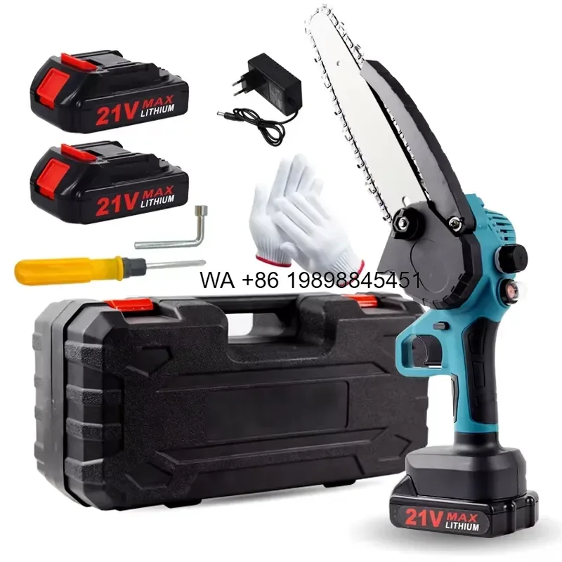 Wmwmnu for CE Approved 6inch Bar Cordless Mini Chainsaw Lithium Portable ChainSaw Mill