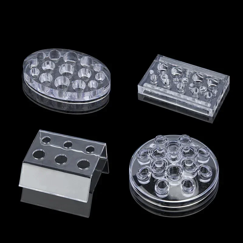 

Acrylic Tattoo Ink Cup Stand Holder Permanent Makeup Microblading Pigment Tattoo Holder Storage Caps Tattoo Ink Accessories