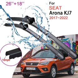 Car Front Windshield Window Wiper Blades for SEAT Arona KJ7 2017~2022 2018 2019 2020 Frameless Rubber Snow Scraping Accessories