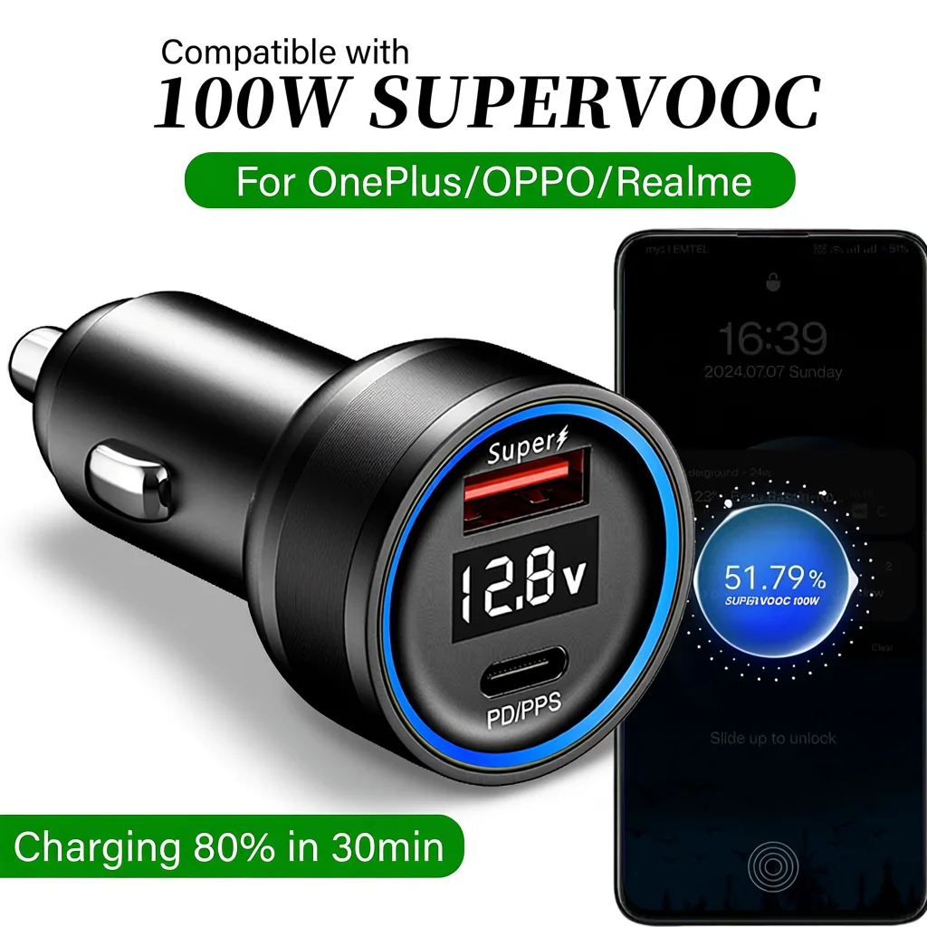 For oneplus 15 12 Nord 4 N30 car charger for OPPO Find X8 N5 N6 Reno13 Usb socket for realme C75 14 Cigarette Lighter adapter