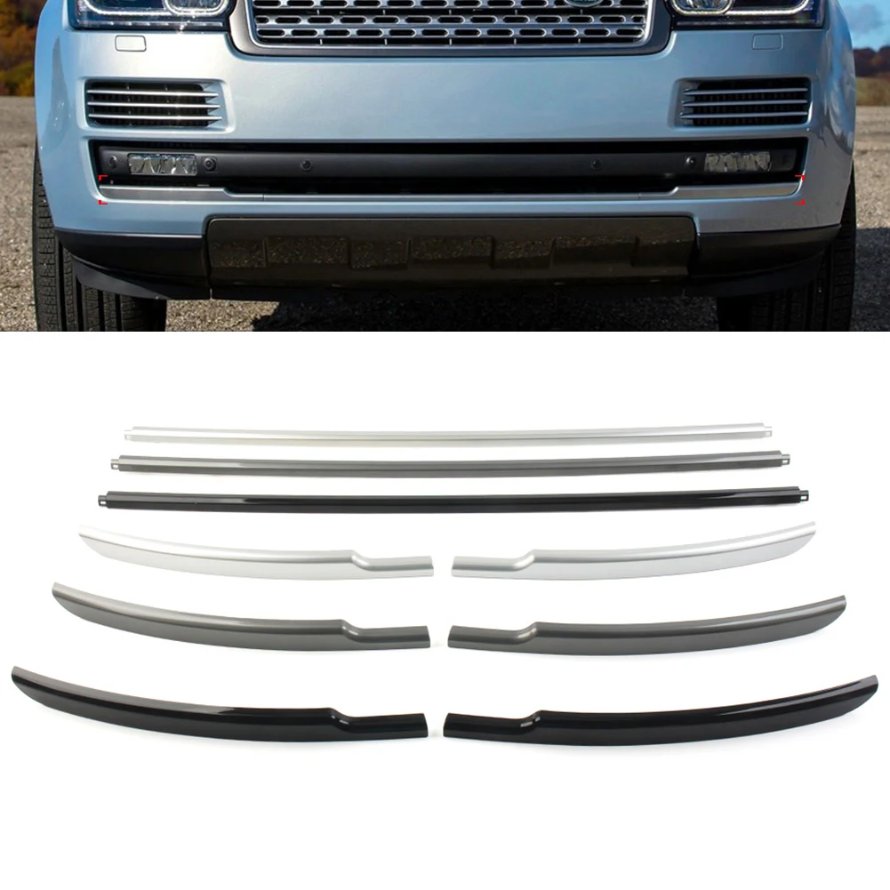 3x Car Front Bumper Lower Insert Decoration Trim For Land Rover Range Rover 2013 2014 2015 2016 2017 LR038735 LR057638 LR038736