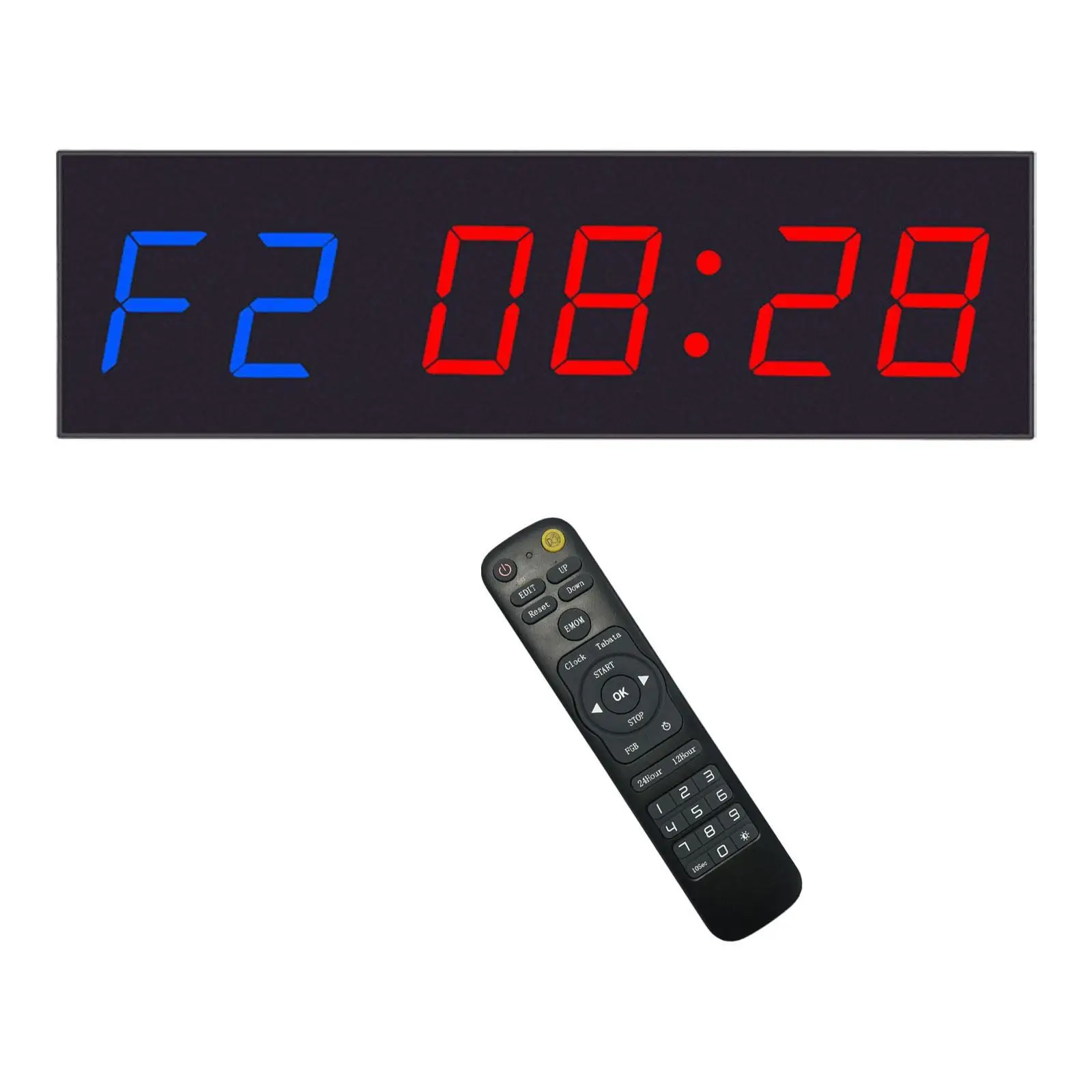 Remote Control Gym Timer Digital Stopwatch Sports Clock Count Up Down Fitness Interval Timer for MMA Boxing Training