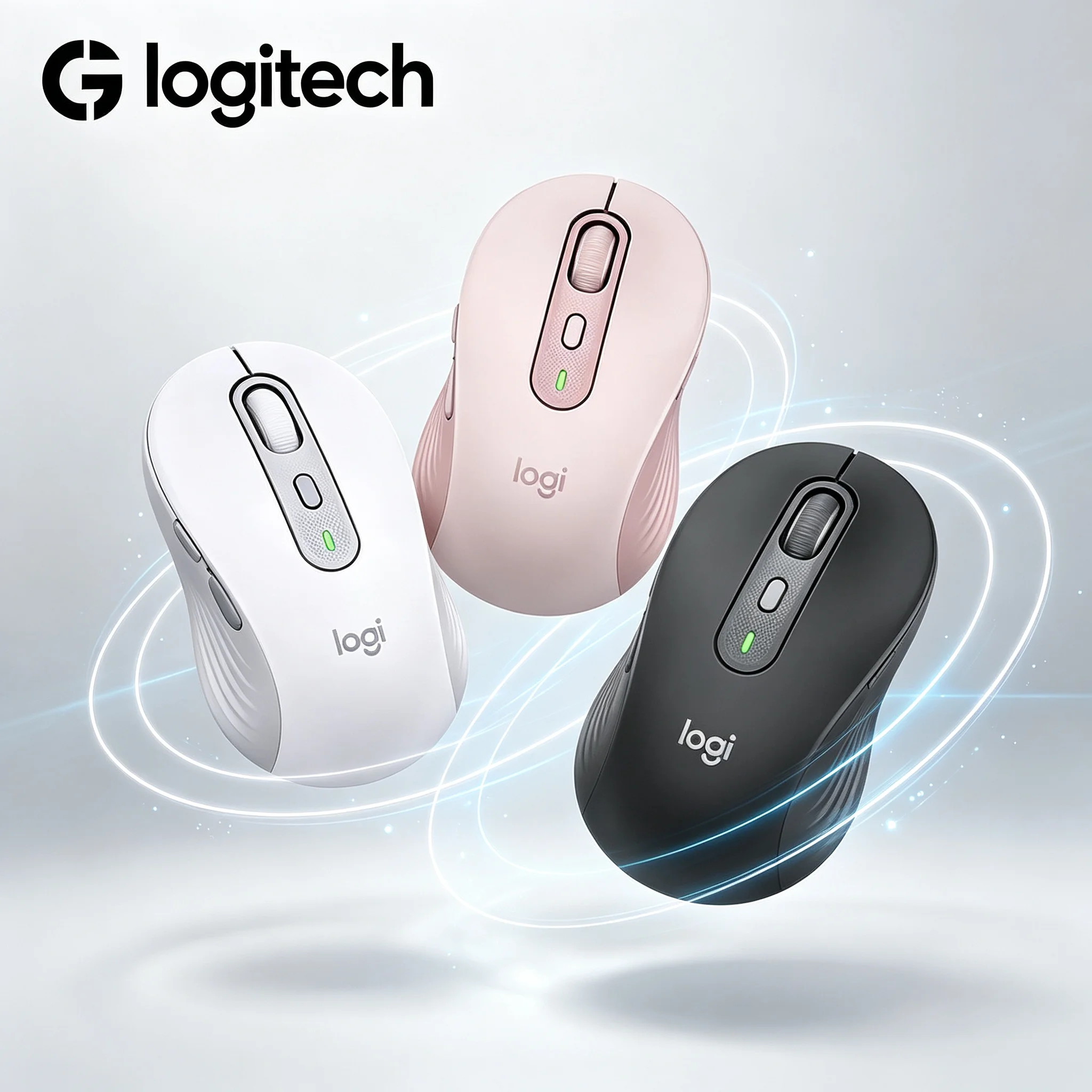 Logitech Signature M750 Wireless Mouse Smart Adaptive Scroll Wheel Multi‑Device Switch 4000DPI Optical Sensor Mice For Professio