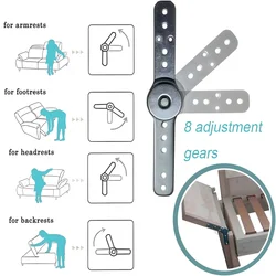 2pcs 5-Position adjusting Sofa bed hinge mechanism Folding joint hinge for Couch Armrest, headrest, backrest Furniture hardware
