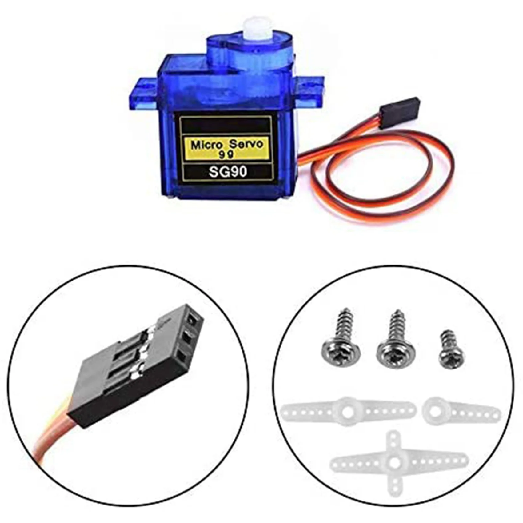 BEDW-10Pcs SG90 마이크로 서보 모터 미니 9G Arduino RC 로봇 헬리콥터 비행기 보트 제어용