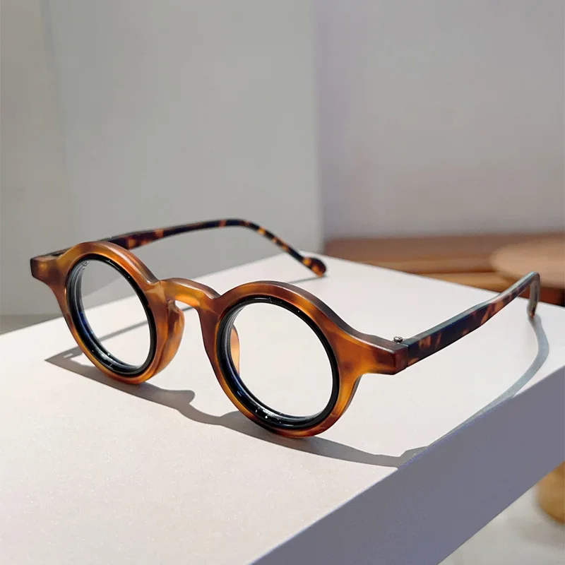 Vintage Luxury Brand Designer Round Optical Glasses Small Frame Women For Men Steampunk Computer Popular Myopia Glasses Frame