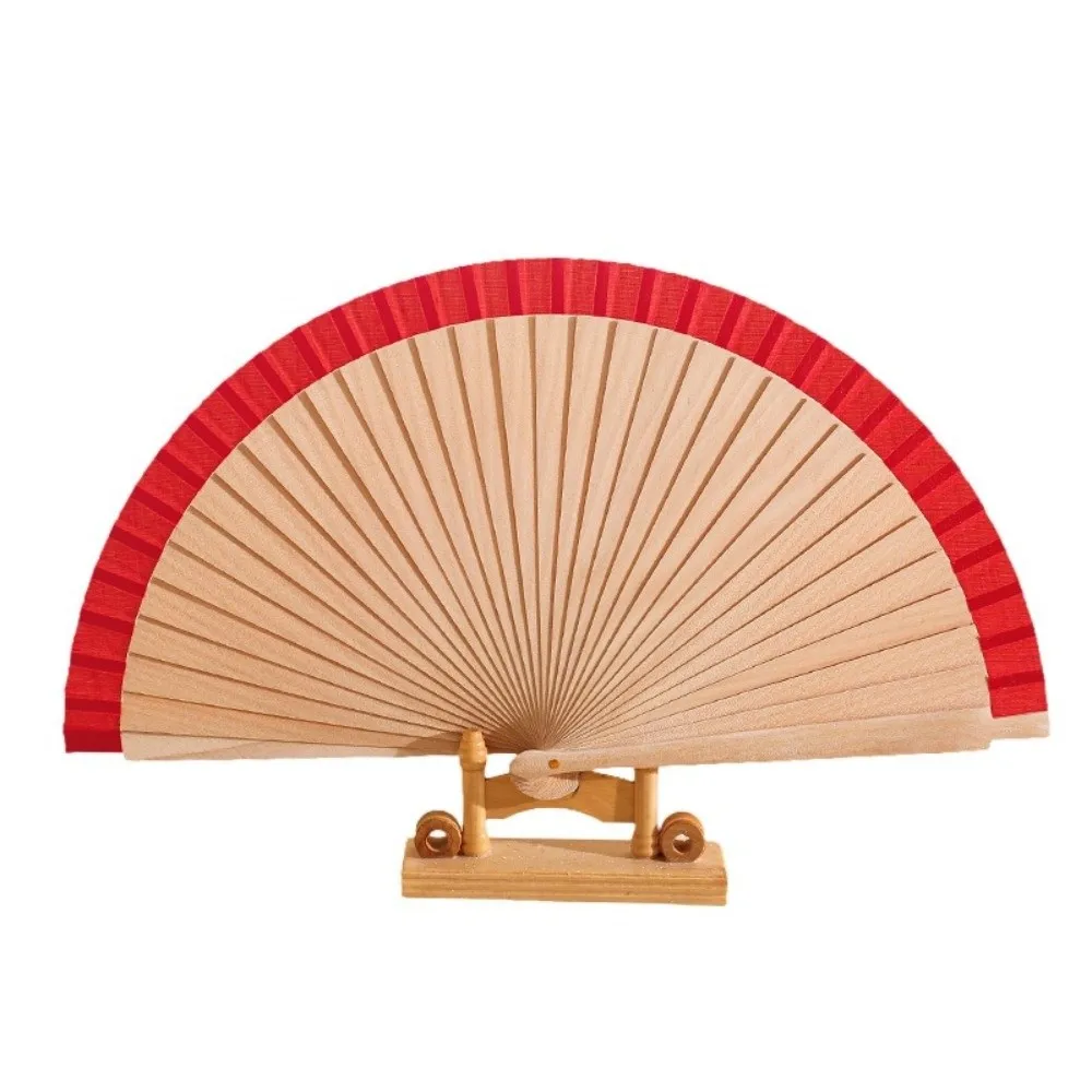 Classic Plain Design Spanish Folding Fan 23cm Multipurpose Handmade Fan Portable Traditional Wood Fan Cultural Events