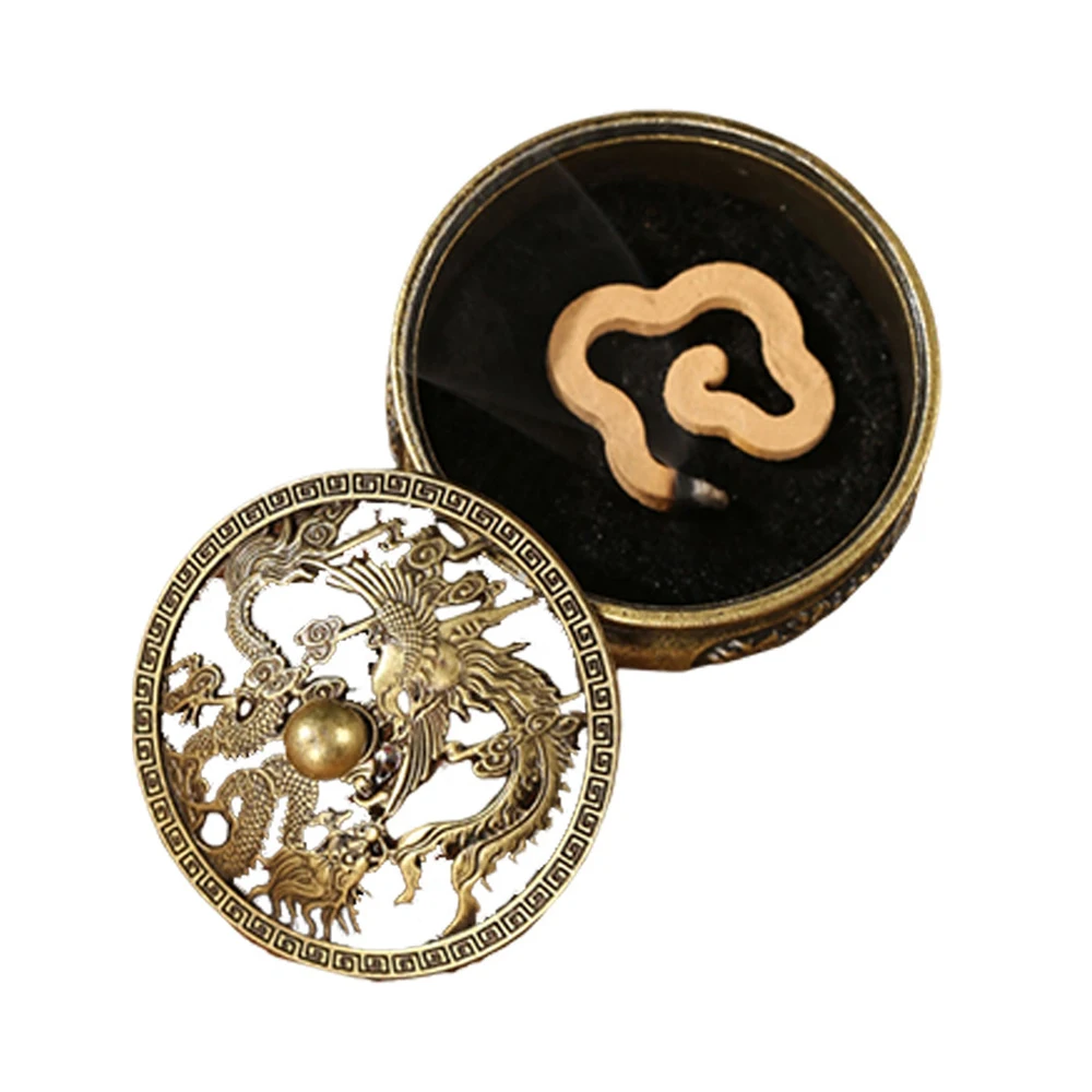Mini Alloy Incense Burner Hollow Sandalwood Tripod Plate Incense Burner Cloud Plate Indoor Home Small Incense Burner