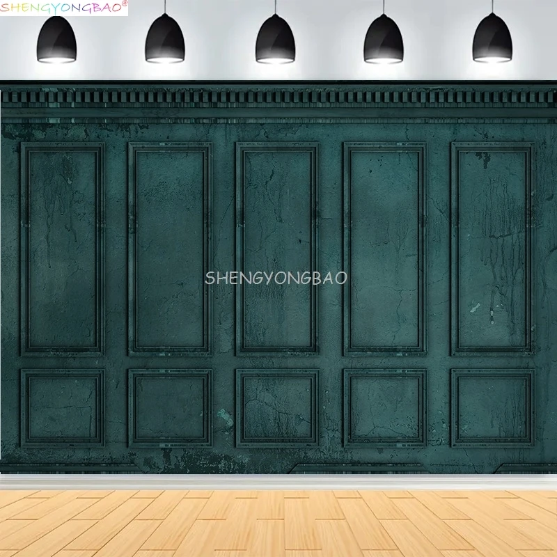 

Interior Wall And Floor Mouldings Photography Backdrops Retro Joinery Wood Paneling Palace Wedding Photo Studio Background OR-18