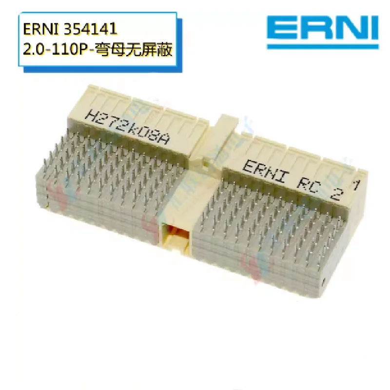 

1 шт./лот ERNI Electronics 354141 неэкранированный разъем 110P, гнездо, шаг 2,0 мм, J1, изогнутая игла, ERmet, гнездовая головка, тип A, CPCI