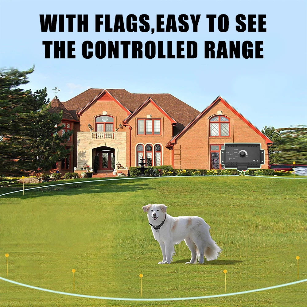 Electric Dog Fence Electronic Pet Fence System Containment Sound Shocked Collar Pet Accessories Dog Training Collar Waterproof view 2