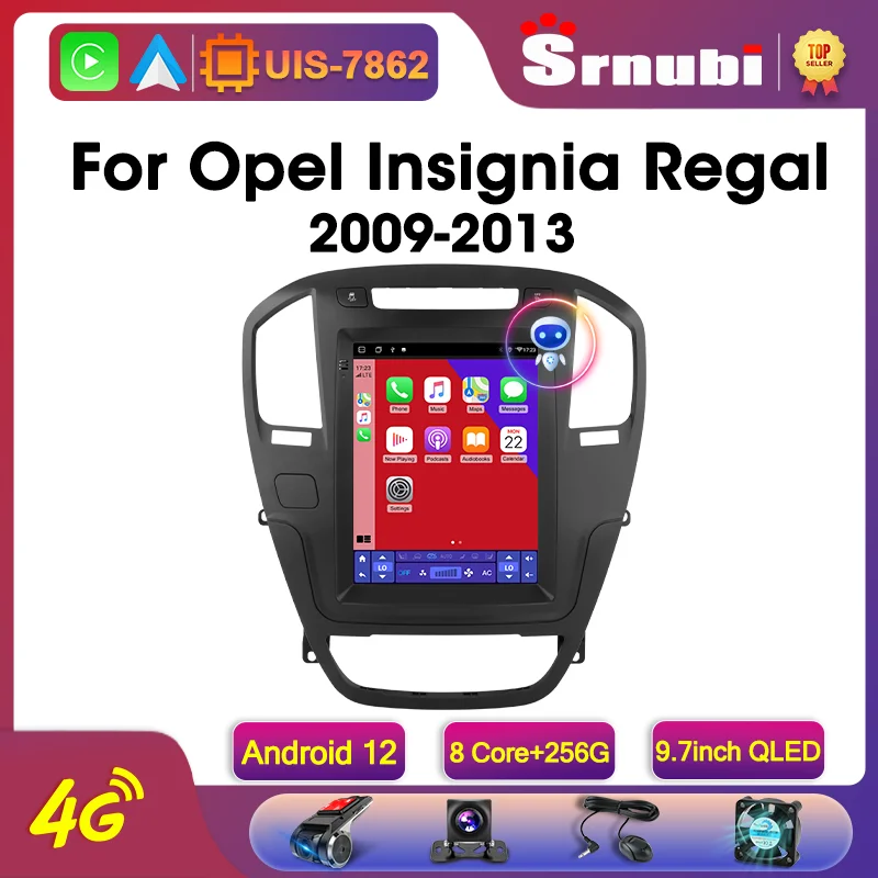 

Srnubi Android 12.0 Car Radio for Opel Insignia Buick Regal 2009-2013 Multimedia Video 2Din 4G WIFI Carplay 9.7 inch Head Unit