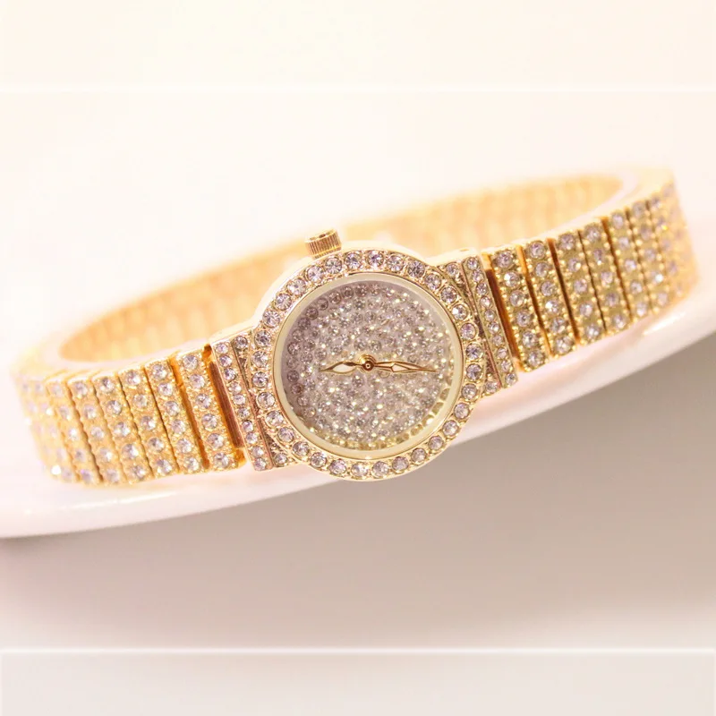 UTHAI Brand Light Luxury Chain Watch Women Full Sky Star Full Diamond Waterproof Authentic Ladies Fashion Quartz Clock Watches