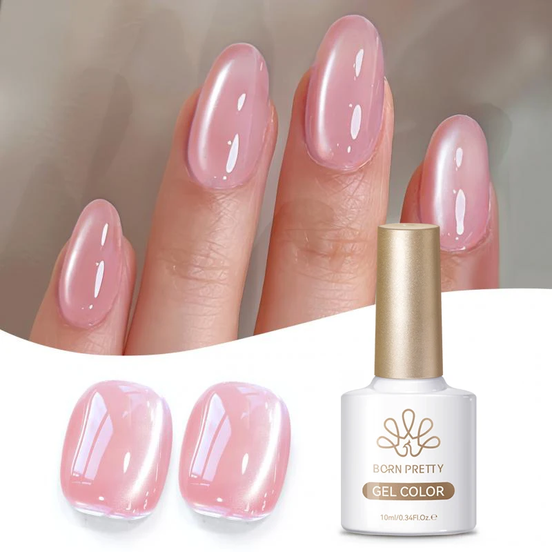 BORN PRETTY 10ml Pink Transparent Cat Magnetic Nail Gel Soak Off UV LED Semi Permanent Varnish Gloss Nail Art DIY Salon Home