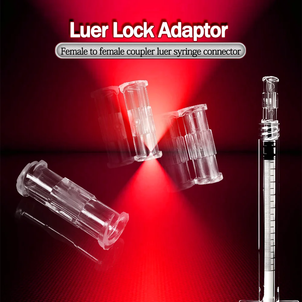 50/100pcs Luer Lock to Luer Lock Connector  Female Luer Syringe to Syringe Transfer Joint PP Syringe Adapter Coupler