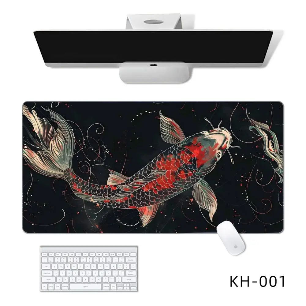 Koi Carp Mouse Pad Mouse Pads For Desk, Gaming Mouse Pad,  with Stitched Edges and Non-Slip Rubber Base