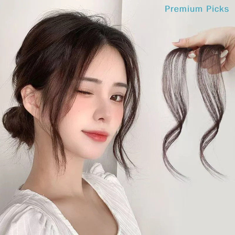 Synthetic 3DAir Bangs Hair Clip-In Bangs Extension Fake Fringe Natural False Bang Topper Hairpiece Invisible Clourse Bang