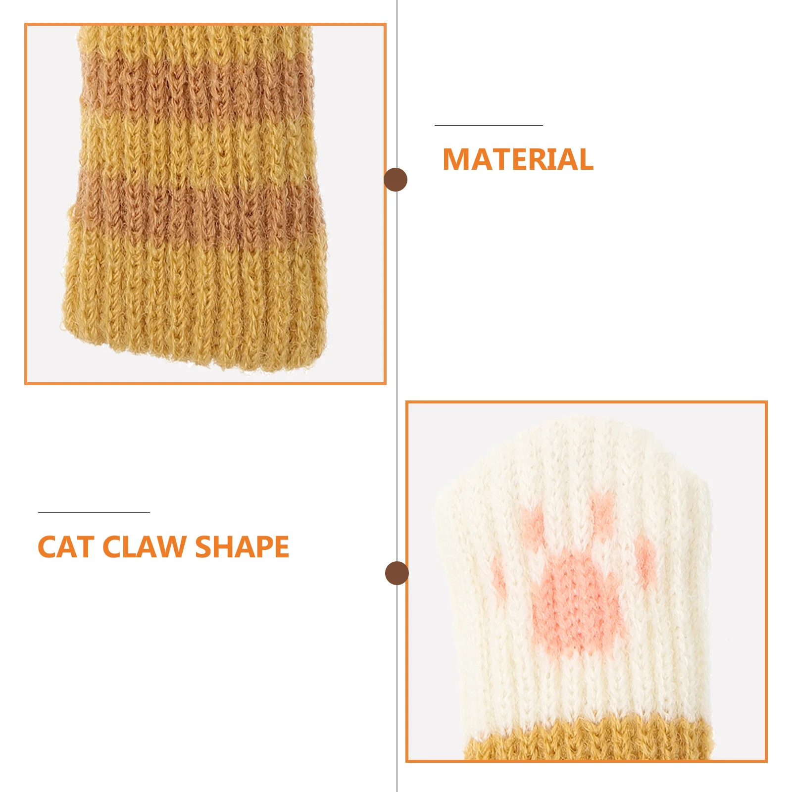 

6Pcs Door Handle Protective Covers Lovely Knitted Anti-Collision for Kids Baby Proofing Home Bedroom Furniture