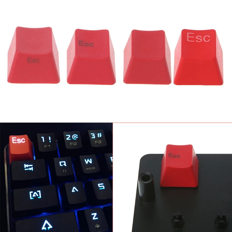 DN59 1PC DIY PBT Dye Subbed Red ESC Keycap R4 OEM Profile Personality for Key Cap for Mechanical Keyboard