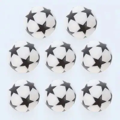 

8Pcs Black White Five-Star Table Football Balls Compatible with Most Tabletop Soccer Games Home Mall Use Safe