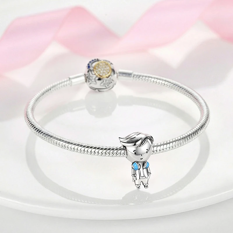 

925 Sterling Silver Charms Bead Headphones Boy Dangle Fit Original Bracelet Women Lover DIY Jewelry Gifts
