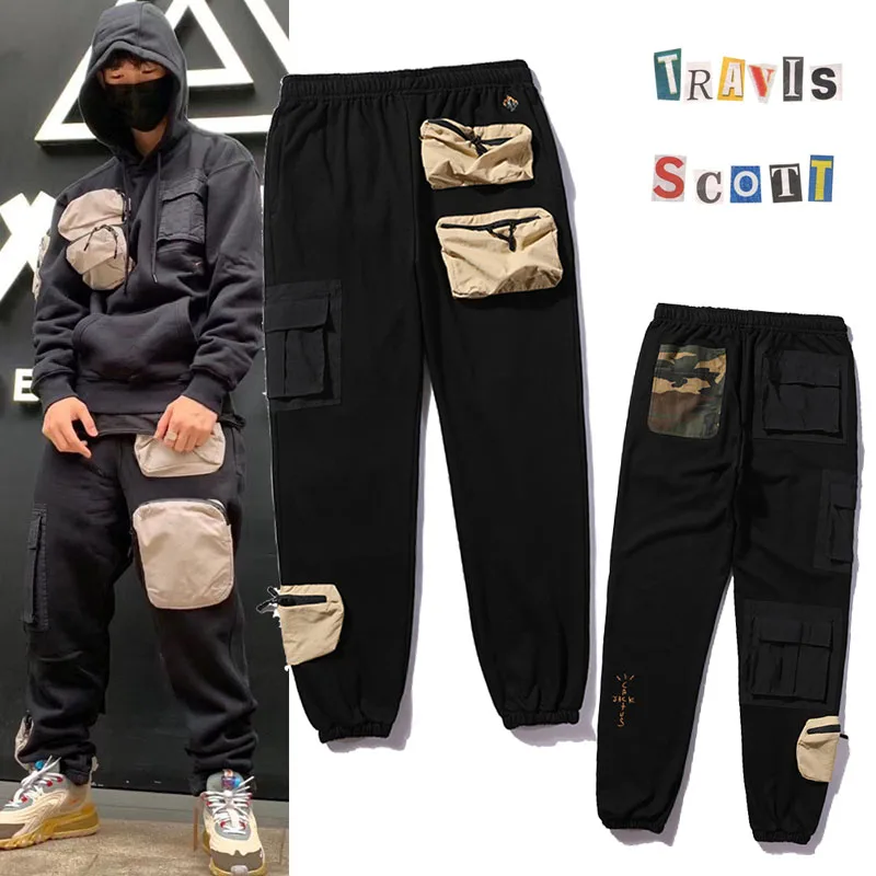 Cactus Jack Pocket Cargo Joint Casual Sweatpants Men Women Streetwear Skateboard Pants