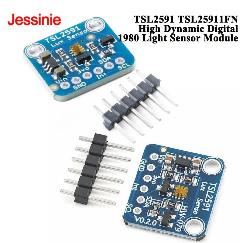 10pcs/1pc TSL2591 IIC I2C Light Sensor Breakout Module High Dynamic Range Digital Board TSL25911FN 3.3V 5V Lux IR Full Spectrum