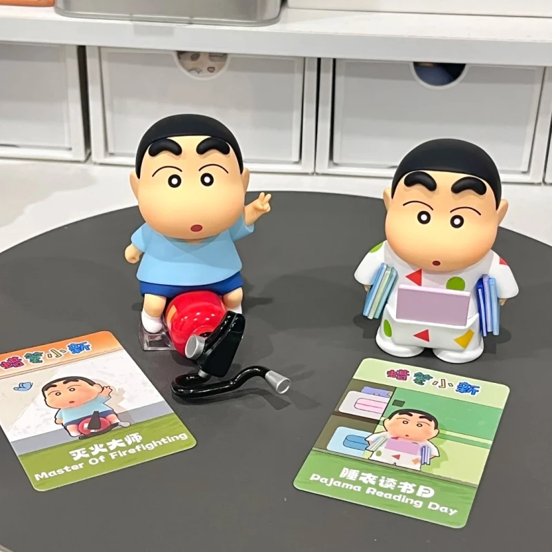 2026 Nowość TOPTOY Oryginalna Figurka Akcji Crayon Shin-chan Seria Dzień Dzienny Starożytnego Shin, Blind Box, Dekoracje Biurkowe z PVC