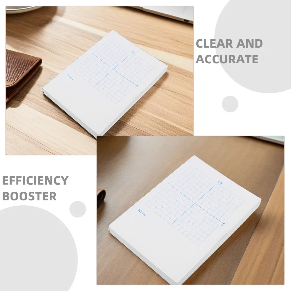 3Pcs 수학 좌표 연습 노트북 학생 교사를위한 Xy 그리드 용지 엔지니어 교실 숙제 사용 그래프 패드