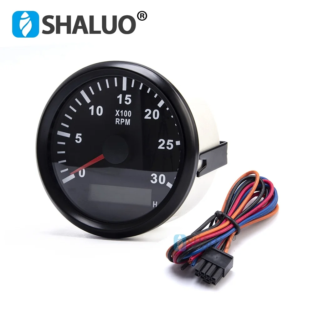 DC12V/24V Compatible original VD RPM Speed Meter Diesel Engine Digital Tachometer Gauge LCD Display Mechanical Generator Parts