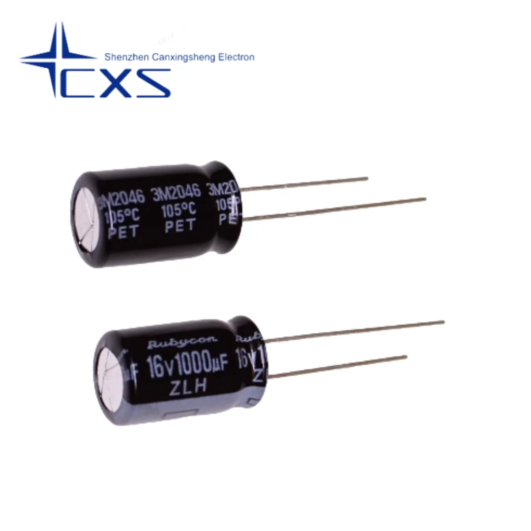 

20PCS 1000UF16V imported aluminum electrolytic capacitor 16v1000uf 10*16 ruby ZLH high frequency long life