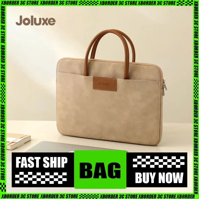 

JOLUXE laptop Bag Retro Sheepskin Large Capacity Multifunctional Compartment Bag Suitable For Apple Laptops Luggage Handle