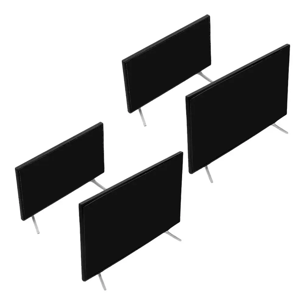 4Pcs Miniature Dollhouse TV Simulation Set 1:12 Scale Stable Stand Tiny Living Room Decor Scene Accessories Mini Television