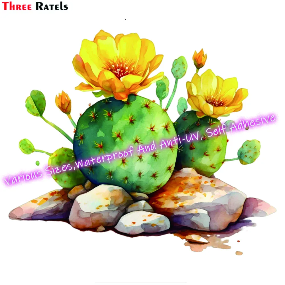 Three Ratels M258 Desert Cactus Pixian Car Accessories Fuel Tank Cap Trunk Bumper Decoration Stickers