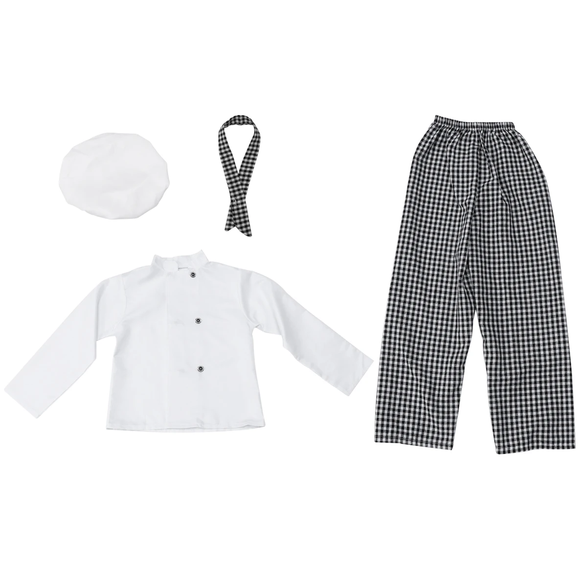 

1 set Children Chef Costume Kids Uniform Role Play Profession Cosplay Clothes Cloth Material Realistic Accessories