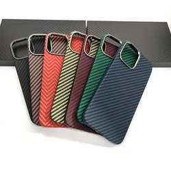 Real Carbon fiber case for iPhone 14 pro max case Ultra-thin  Aramid fiber phone Cover for iPhone 14 pro max