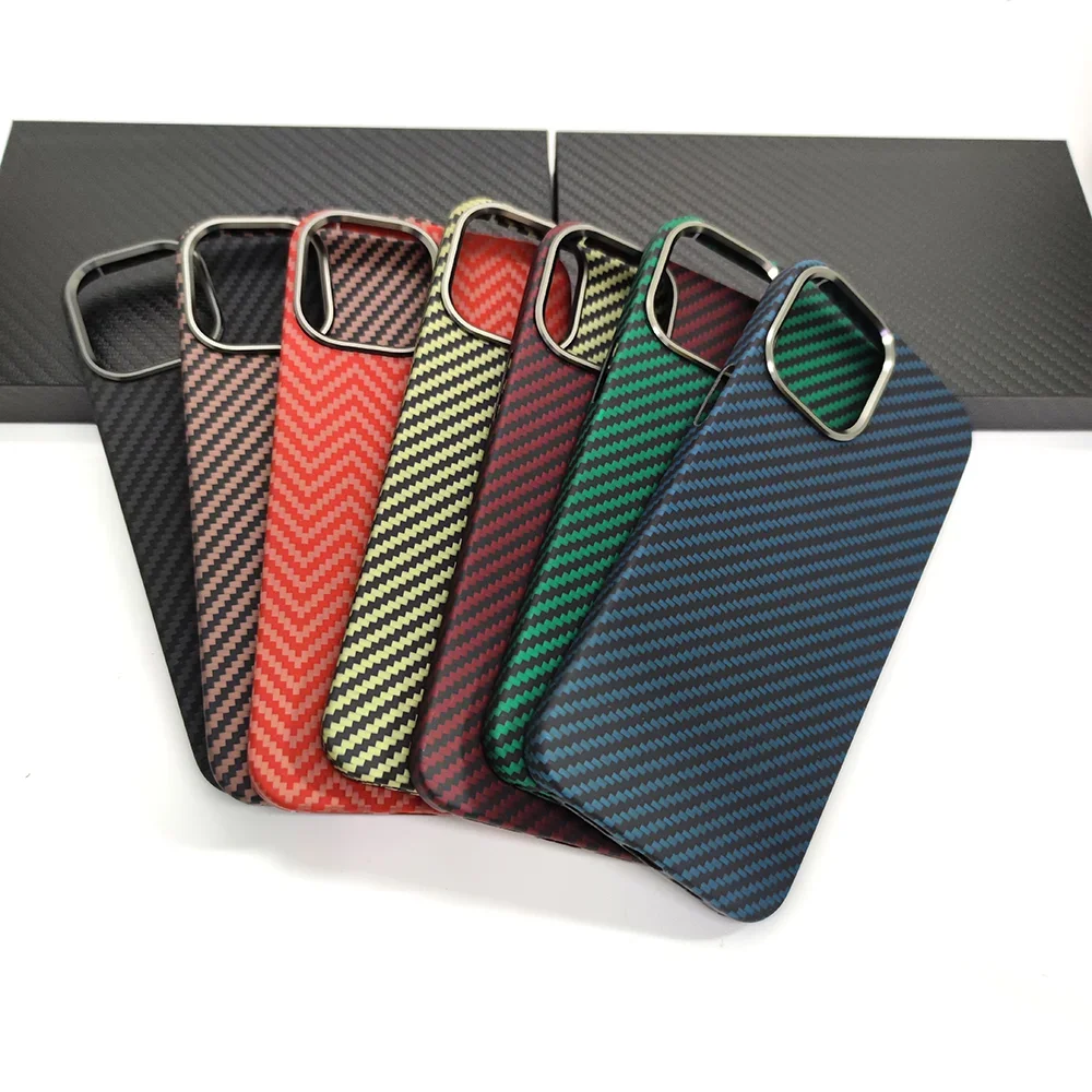 Carbon fiber case for iPhone 12 16 15 14 13 pro max case Ultra-thin  Aramid fiber phone Cover for iPhone 13 pro15 14 12 pro max