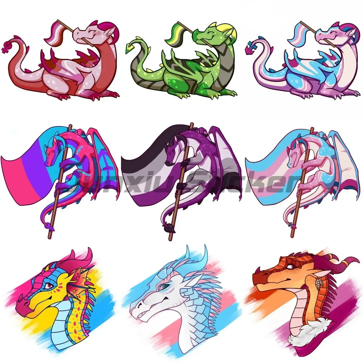 

Cartoon Dragon Funny Car Stickers Motorcycle Decal Car Door Window Suitcase Laptop Scooter Window Trunk Car Stickers