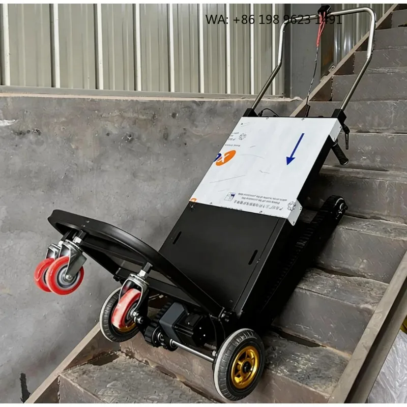 Lithium Battery Powered Stair Climber Trolley, 300kg Heavy‑Duty Crawler Dolly, Silent Running For  & Commercial Goods Moving
