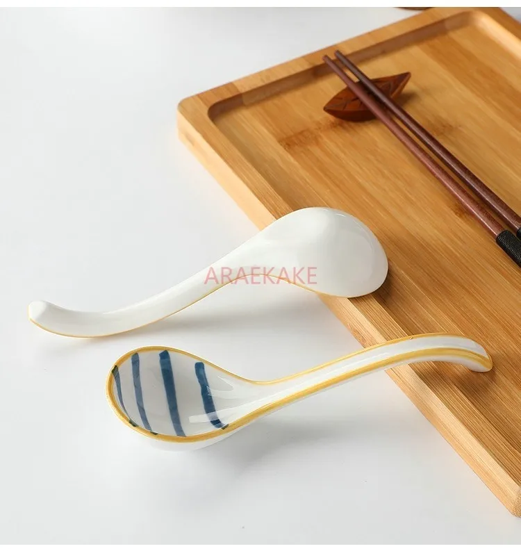 ملعقة سيراميك، مقاس كبير، مقبض طويل، ملعقة طويلة، ملعقة كونجي، ملعقة أرز