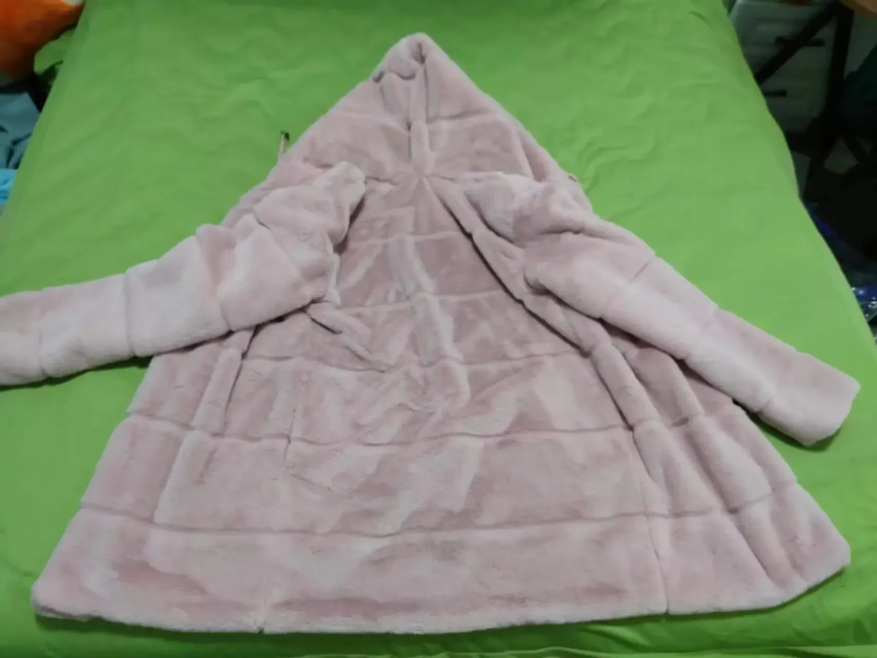 Abrigo de piel de oveja para mujer, Chaqueta larga con capucha, abrigo grueso y cálido, Parka holgada para invierno, novedad de 2024