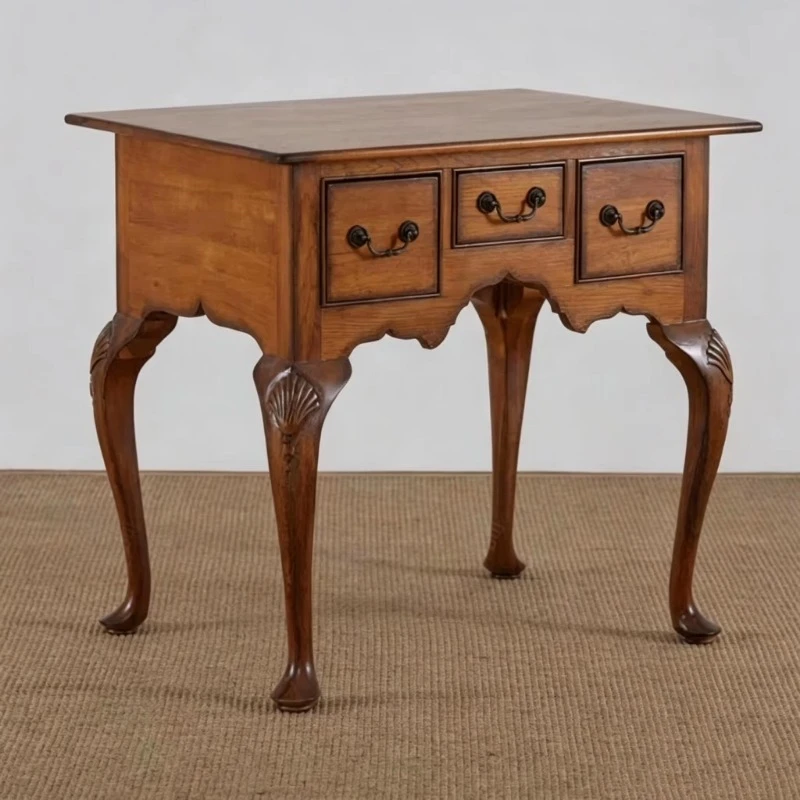 Solid wood porch cabinet living room wall retro storage table side cabinet