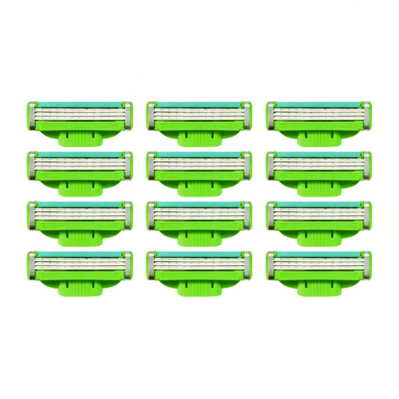 ماكينة حلاقة يدوية لإزالة الشعر مكونة من 3 طبقات للرجال ماكينة حلاقة سريعة وناعمة وآمنة مع شريط تزييت