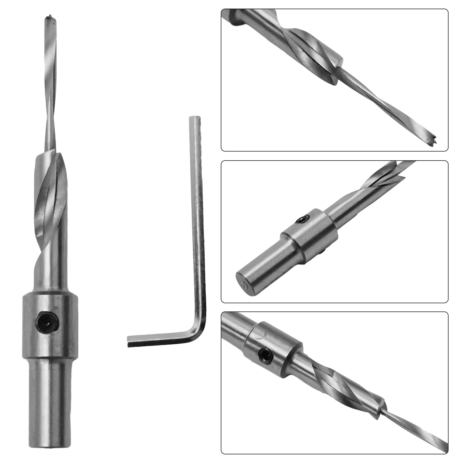 Double Hole Opener Countersink Drill Bit Featuring Screw Thread Centre Point and Hardened Carbon Steel for Wood Applications