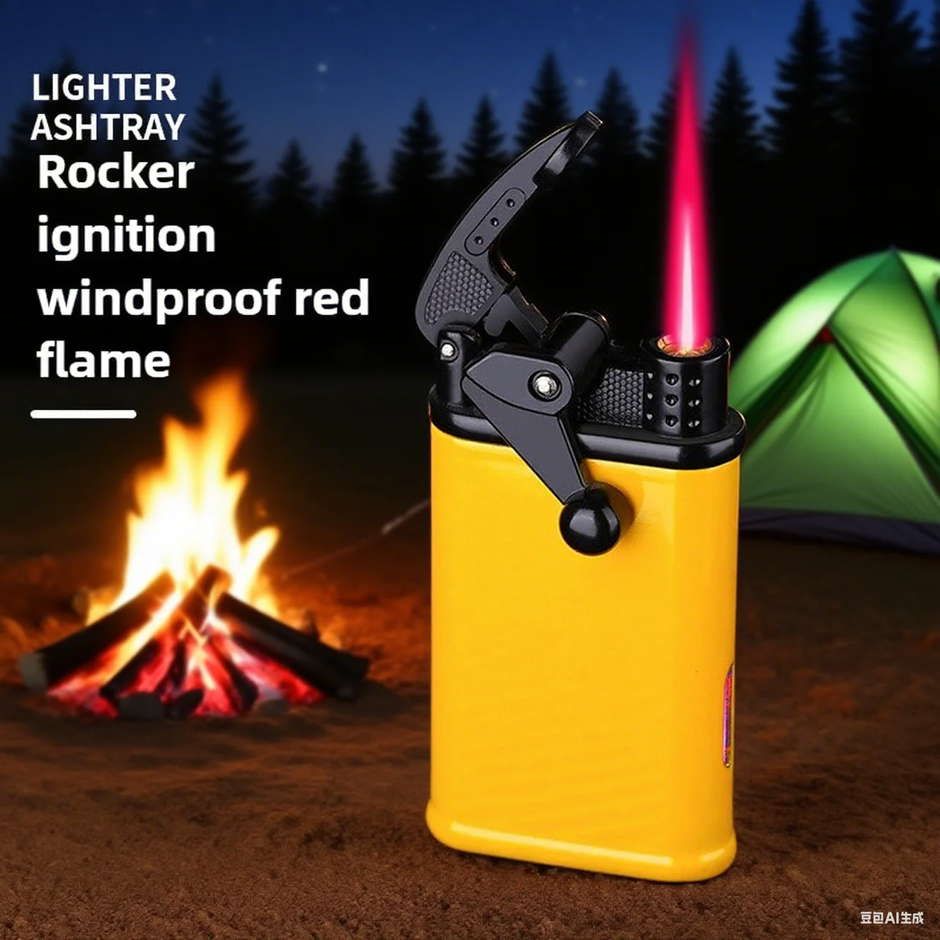 

Cigar Igniter Metal Rocker Transparent Ventilation Window Inflatable Lighter Windproof Cigarettes Lighters & Smoking Accessories
