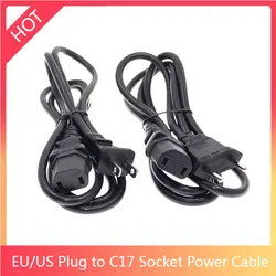 IEC 320 C17 to EU / US Plug Adapter Power Extension cord for PS4 Pro Replacement Power Supply Charging Cable 1.5m