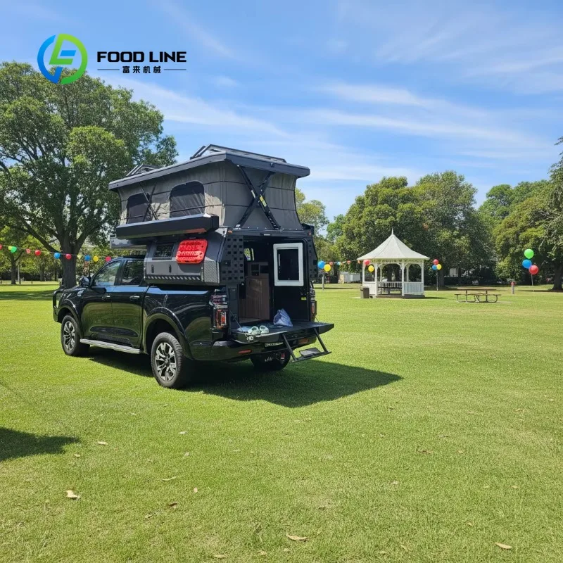 Customized Pop Up Truck Camper With Side Kitchen And Storage Cabinet For Off Grid Living Bulk Purchase Discount