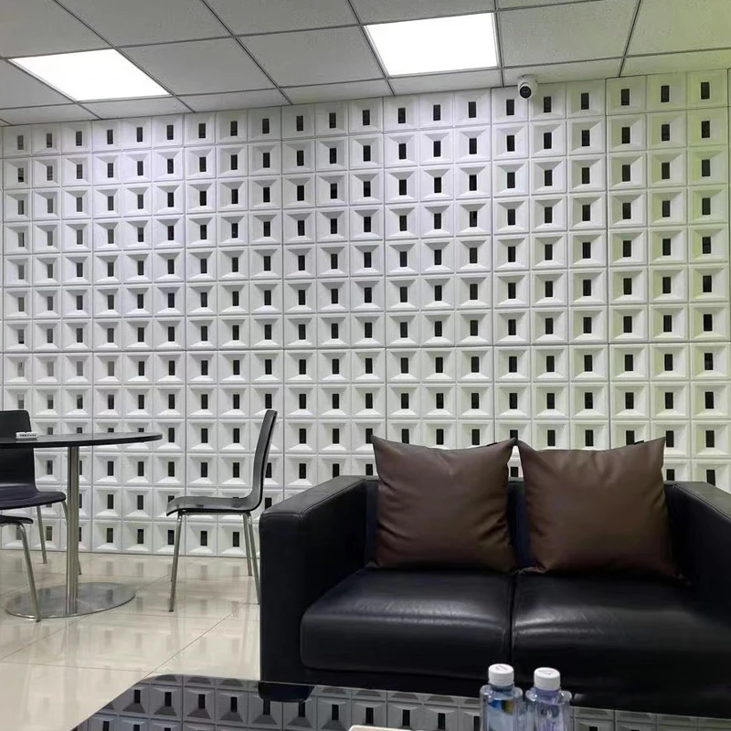 Polyurethane Cultural Foam Artificial Decoration PU Nine-grid Decorative Wall Panel